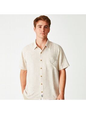 Nat Nast Polka Dot Bowling Shirt M Amsterdam Fit Short Sleeve 100% Silk
